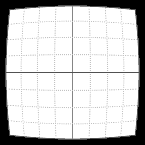 Grid suffering from barrel distortion