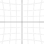 Grid suffering from pincushion distortion